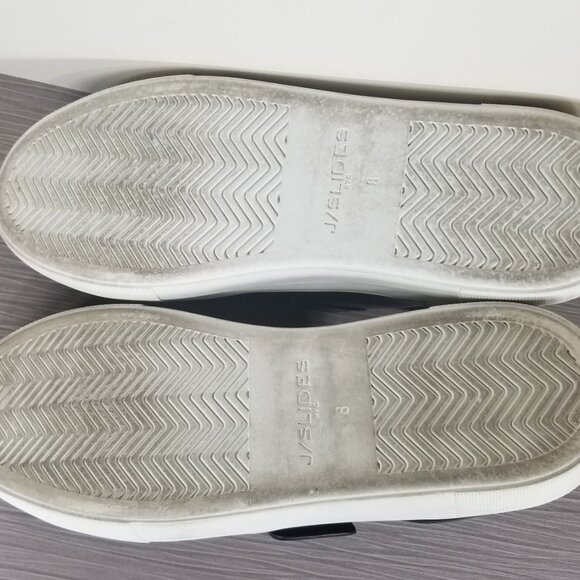 J/Slides Platform Double Strap Sneaker, Black Leather, Womens Size 8 - Picture 11 of 11